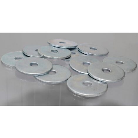 2 Rondelles Plates Larges Zinguées - Diam Int 27 Mm / Ext 55 Mm - Viswood, Neuves