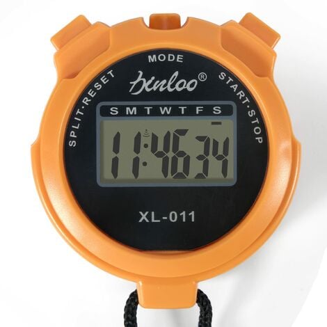 Chronomètre Électronique Étanche, Multifonction Chronomètre de Sport,  Montre Numérique d'Arbitre par Intervalles ABS Extérieure (Orange)