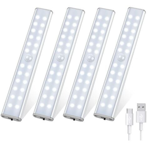 Lampe de Placard 60 LEDs Rechargeable,1000mAh Batterie Lumière d