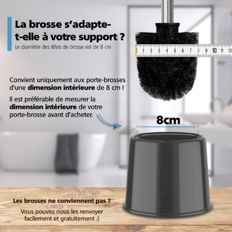 Jeu de 4 Brosses à Toilettes - Brosse à chiottes de 8 cm de diamètre ...