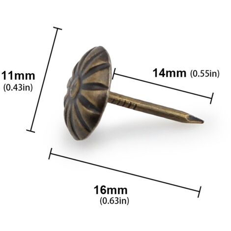 1000 Clous tapissiers Laiton Bronze Doré 11 mm 1000 Clous tapissiers Laiton Bronze Doré 11 mm