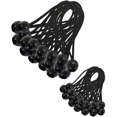 30 Pièces Tendeur Elastique, Tendeur Bache, Sandow Elastique, pour Pavillon, Bâche, Camping, Tente, Rideaux Harnais d’Extension(200mm and 150mm)