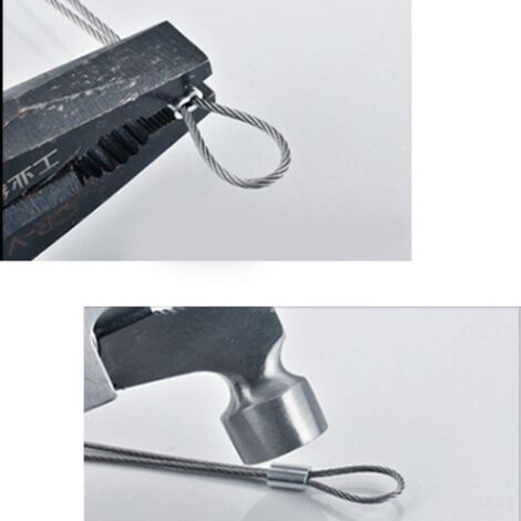 100 Pcs Manchons en Aluminium, Ferrules en Aluminium de Câble Métallique, Clip à Sertir en Aluminium avec Double Embouts pour Câbles Métalliques(2 mm)