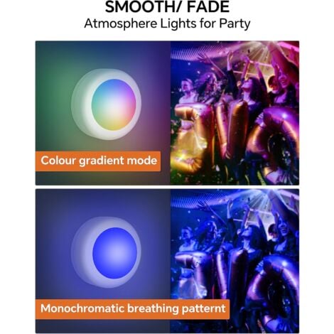 Spot LED Sans Fil, Couleurs Lampe Placard avec Telecommande, Eclairage Batterie Armoire Lumiere Cuisine Sous Meuble, Veilleuse Réglable LED, Lot de 6