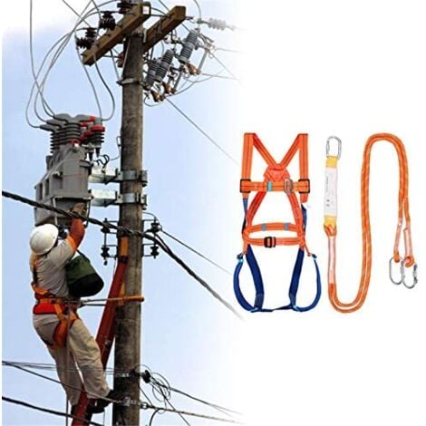 Kit de protection anti-chute avec harnais, pour corps entier pour Ceinture, Ceinture de Sécurité, Corde de Sauvetage