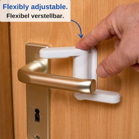 Cadenas Frigo Enfant à Code - Sécurité Sans Perçage, Câble Acier, Rotatif 360°, 2 Pièces (blanc)