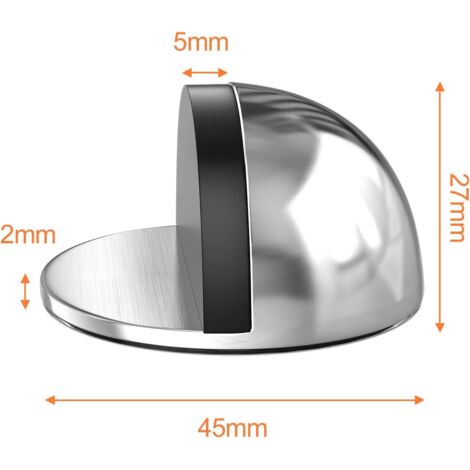 Lot De 4 Butoirs De Porte Ovales En Acier Inoxydable Avec Vis Et Colles Pour Protéger Vos Murs Contre Les Dommages Causés Par Les Vis