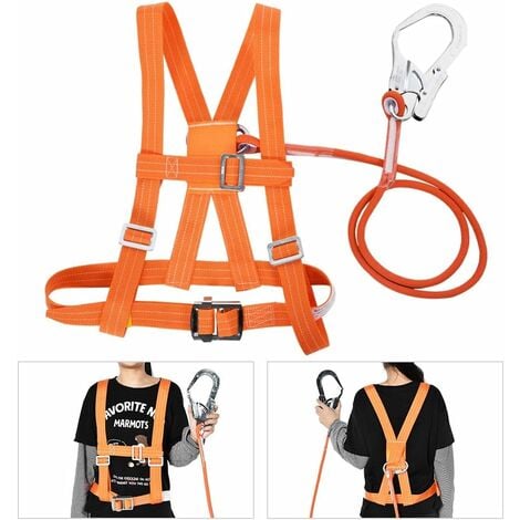 Kits de Harnais de Sécurité, Harnais Antichute de Sécurité, Ceinture de Sécurité, Corde de Sauvetage, Travail Aérien (Grande Boucle 3m)