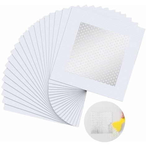 Patch de Réparation de Mur Kit de Réparation Murale 20 Pièces Patch Auto Adhésive Mural Patch de Réparation de Mur en Aluminium Patchs pour Réparation Murs et Trou au Plafond Endommagés 10cm x 10cm