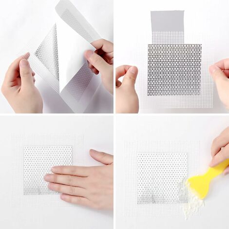 Patch de Réparation de Mur Kit de Réparation Murale 20 Pièces Patch Auto Adhésive Mural Patch de Réparation de Mur en Aluminium Patchs pour Réparation Murs et Trou au Plafond Endommagés 10cm x 10cm