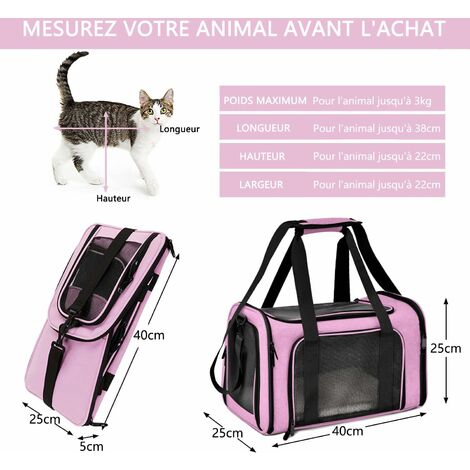 Sac de transport de voyage pour chats, pochette, caisse pour chats de  taille