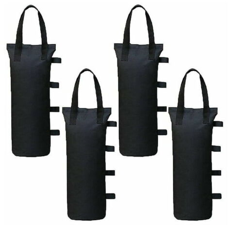 Sacs De Lestage Pour Auvent Ou Parapluie - 2 Pièces Noir Résistantes - Remplissage Sable (non Fourni) - Stabilité Par Grand Vent
