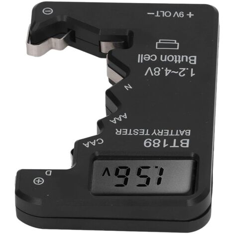 Testeur De Piles Universel Numérique - Pour Piles AA, AAA, C, D, 9V Et Bouton 1.5V - Dimensions 90x60mm