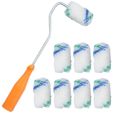 Kit De Rouleaux De Peinture En Mousse - 6 Têtes De 5 Cm, Bac Inclus - Pour Meubles, Murs, Toiles Artistiques
