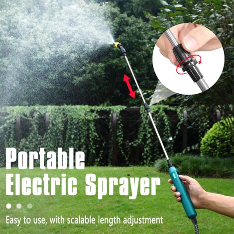 Pulvérisateur électrique Jardin 7,4 V - Tuyau 5 M, 3 Buses, Recharge USB - Pour Plantes, Désherbage, Arrosage