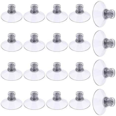 Ventouse A Visser, 4 Pièces 50mm Ventouses Transparentes Avec Filetage, Extra Fortes PVC Plastique Suspension Rideau Isolant Ventouse Pour Camping Car, Fenêtre, Salle De Bain, Van