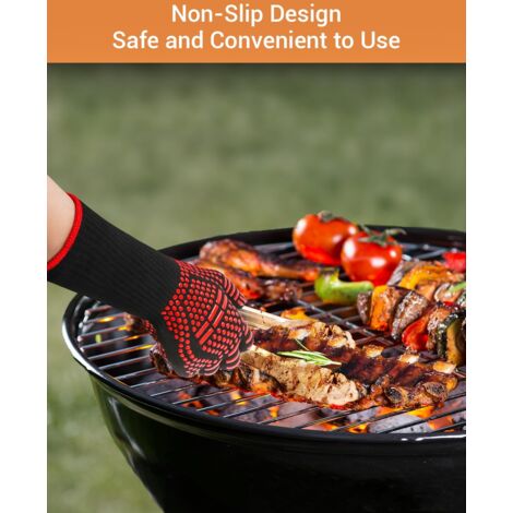 Gants Barbecue Texas Club Cuir - Résistants à La Chaleur Pour Four Et Grill