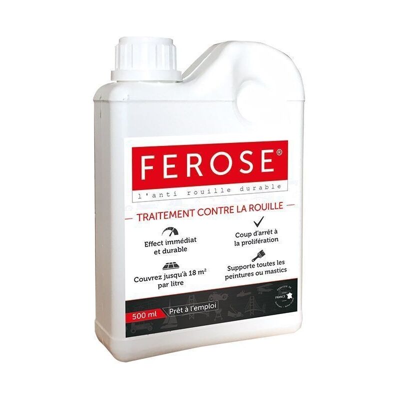 Traitement curatif anti rouille convertisseur de rouille Ferose - bidon 500 ml