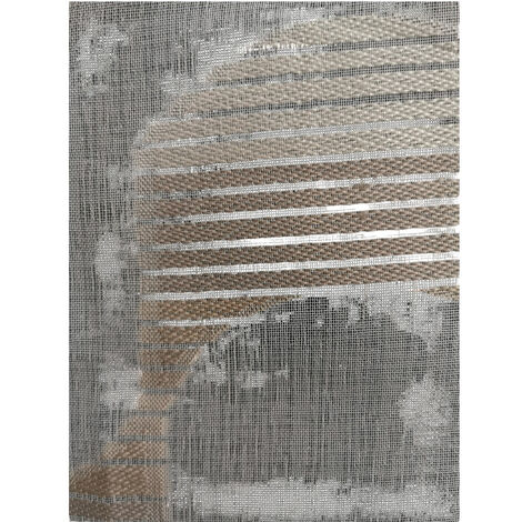 Rideau Prêt à Poser Jacquard Végétal - 140x240 Cm, œillets - Couleur Beige - Motif Botanique Apaisant