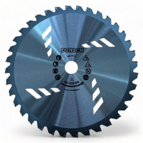 Lame de débroussailleuse 36 dents aiguisées – Épaisseur 1,2 mm – Diamètre 25,4 mm – Coupe nette jusqu'à 50 mm – Dunsch