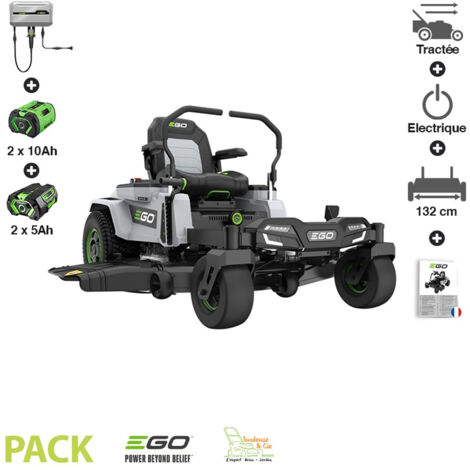 Pack 30Ah tondeuse autoportée Zero Turn coupe 132 cm et chargeur 1600W inclus EGO ZT5201E-L (1/5)