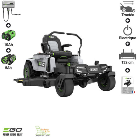 PACK tondeuse à rayon braquage zero 15Ah chargeur mural coupe 132 cm Ego ZT5201E-L (1/5)