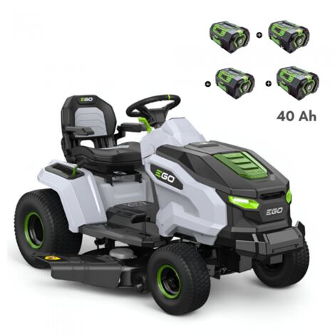 Ego Power+ – Pack tracteur tondeuse autoportée 4 batteries 10Ah – Éjection latérale et mulching – Système de démarrage rapide – Pour grandes surfaces (1/5)