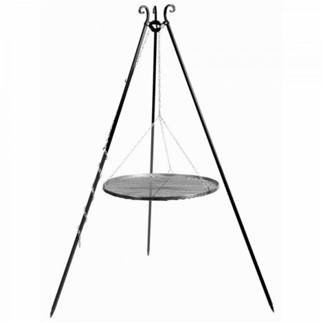 Trépied avec grille à rôtir suspendue, acier, pliable, CookKing, 22008
