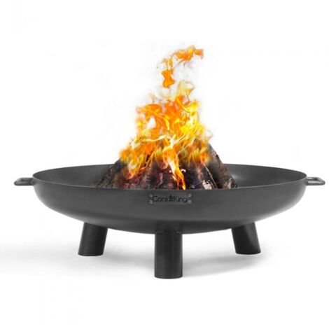 Braséro extérieur BALI 60 cm – Acier naturel 2 mm – Capacité de chauffage optimale – Foyer et barbecue portable