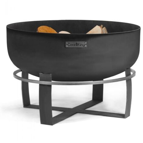 Braséro extérieur XXL VIKING 80 cm – Acier brut 2 mm – Hauteur 50 cm – Foyer sécurisé pour bois – Ambiance chaleureuse jardin