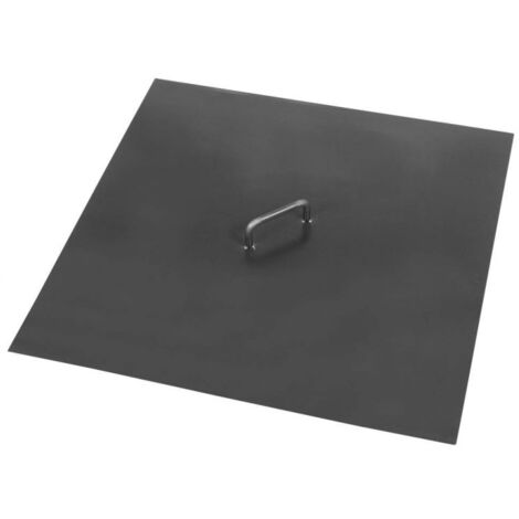 Couvercle pour foyer de jardin, 71,5x71,5cm, acier naturel, CookKing, 111308 (1/3)