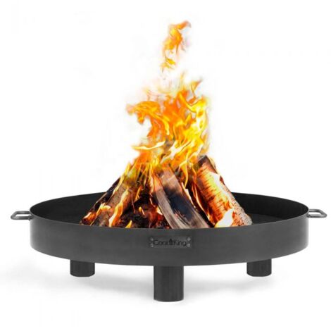 Braséro d'extérieur 80 cm en acier – Foyer portable pour barbecue et chaleur – Structure robuste – 111299