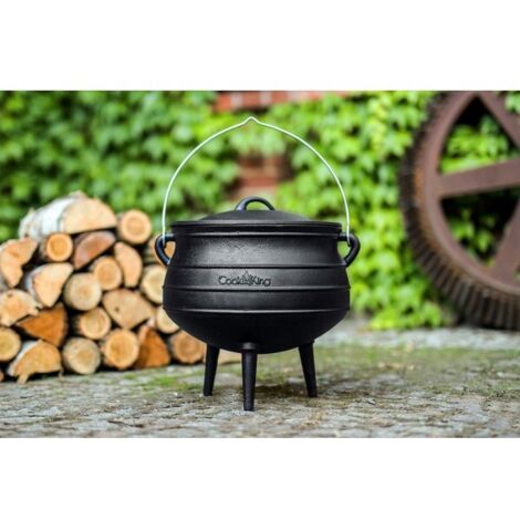 Marmite traditionnelle africaine 6l, sur trépied de 180cm, acier, CookKing, 121450