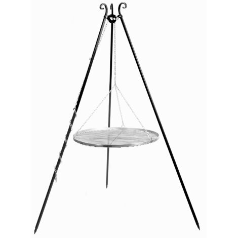 Grille de cuisson barbecue suspendu, trépied 180cm, 80cm de diamètre, CookKing, 111004 (1/3)