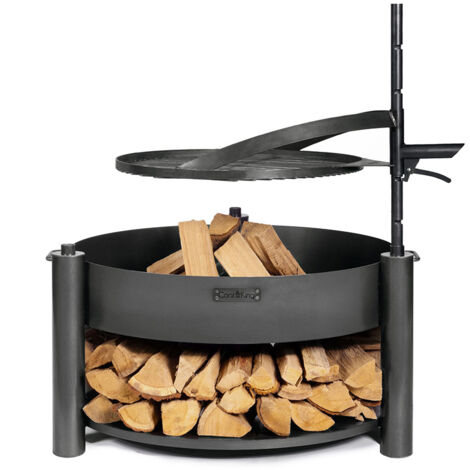 Braséro extérieur MONTANA X, avec grille de cuisson 60cm, acier naturel, CookKing, 111800