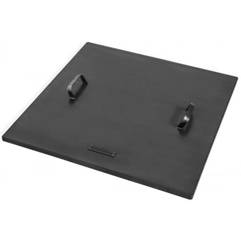 Couvercle pour braséro, acier naturel, 72,5x72,5cm, avec poignées, CookKing, 111318 (1/3)