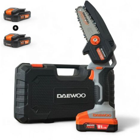 Daewoo – Élagueuse sans fil 18V avec 2 batteries 2.0Ah – Lame 8 cm pour élagage précis – Chargeur rapide inclus – Pour bois dur et arbustes - DALMCH18-1 (1/5)
