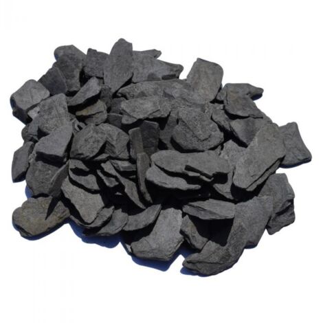 Racine – Paillage minéral ardoise noire 6/14mm – Densité 1300 kg/m³ – Poids filet 20 kg – Surface couverte 0,8 à 1,3 m² – FPAI081