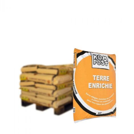 Mélange de terre végétale enrichie RACINE pour bacs et jardinières, 10 sacs 20 litres - PRO95-10x20