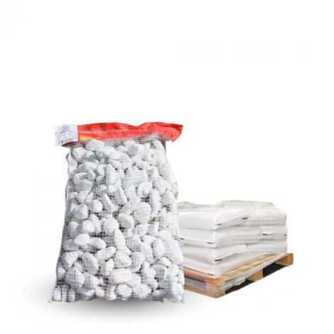 Galet marbre blanc pur 25-40mm, 10 filets de 20 kg - F-PAI051-10x20 (1/5)
