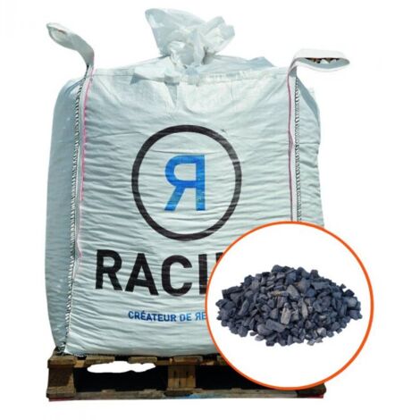 Racine – Gravier marbre noir 6-14mm pour paillage minéral – Big bag 500 kg – Densité 1500 kg/m3 – FPAI067 (1/3)