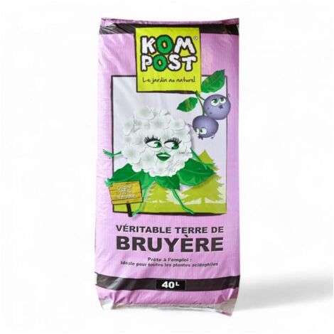 Terre de bruyère forestière pour plantation, sac de 40 litres - KOM14