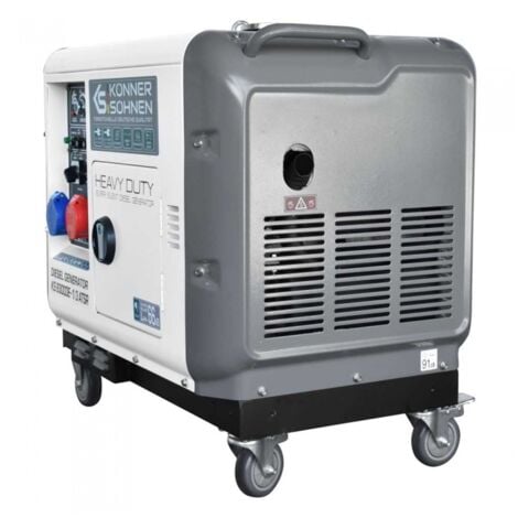 Groupe électrogène diesel 6,5 kW (EURO V), démarrage Électrique - Könner & Söhnen KS 9300DE-1/3 ATSR