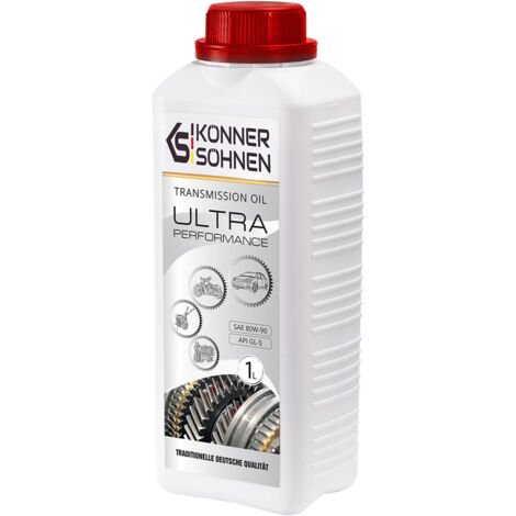 Könner & Söhnen – Huile de transmission 80W-90 – Norme API GL-5 – Pour transmissions mécaniques et boîtes de vitesses – Réduit friction et usure