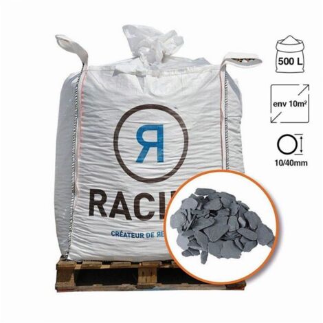 Paillage naturel ardoise grise 10-40 Big bag 500 litres pour 10m2 - PRO435-BB500 (1/4)