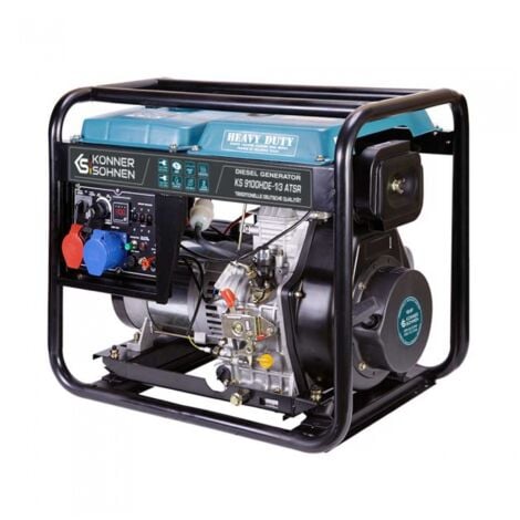 Générateur diesel Euro 5 boitier ATS intégré puissance 6500W "Könner & Söhnen" KS 9100HDE-1/3 ATSR