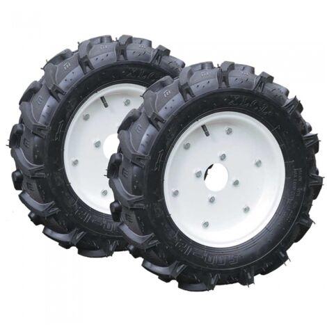 Könner & Söhnen – Roues pneumatiques 5.00-12 pour motoculteur – Compatibles KS 7HP-1050G et KS 9HP-1350G-3 – Meilleure traction sur surfaces variées