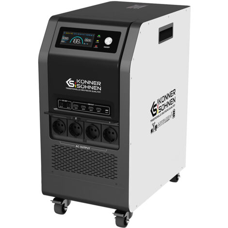 Könner & Söhnen – Groupe électrogène portable 5200W – Onduleur à onde sinusoïdale pure – Batterie lithium LiFePO4 5120Wh – Charge solaire rapide (1/5)