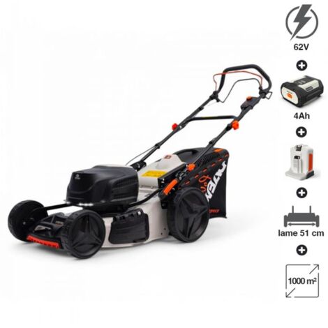 Tondeuse à batterie 62V DAEWOO, lame 51 cm, batterie 4Ah et chargeur - DALLM62BL-20SP-K1 (1/5)