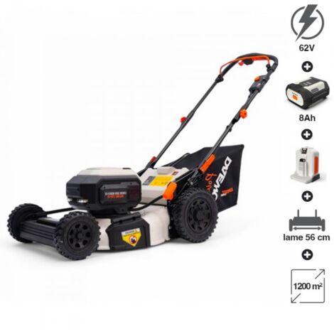 Tondeuse sans fil 62V DAEWOO, lame 56 cm, batterie 8Ah et chargeur - DALLM62-22SP-K1 (1/5)